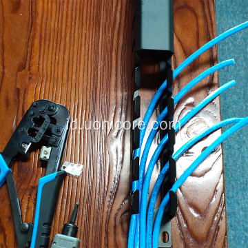 19 inci 1U 12 port Manajemen kabel logam